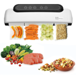 Machine Sous Vide Automatique pour Conservation Alimentaire, Scelleuse Emballeuse Sous Vide Multifonctionnelle pour Aliments Secs et Humides, Prolonge la Fraîcheur et Réduit le Gaspillage