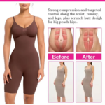 body gainant intégral pour femme, conçu pour sculpter la silhouette de manière invisible sous les vêtements. Il offre une compression ciblée sur plusieurs zones clés pour un effet affinant immédiat.