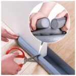 Joint de Porte Double Face Isolant Thermique et Phonique, Boudin de Bas de Porte Anti-Insectes Anti-Poussière Anti-Bruit, Coupe-Froid Lavable et Ajustable pour Maison et Bureau