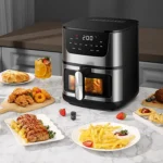 Friteuse à Air Chaud Numérique 12 Litres, Four Multicuiseur Sans Huile, Rôtissoire Électrique avec Écran Tactile et Fenêtre de Visualisation, Cuisson Saine et Rapide pour Grande Famille