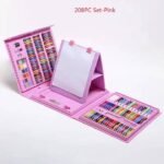 Kit de Dessin et Peinture Complet pour Enfants, Coffret d'Art Créatif avec Chevalet Intégré, Mallette Portable de Fournitures de Coloriage et Peinture pour Stimuler l'Imagination et les Compétences Artistiques