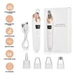 Appareil Nettoyant Facial Multifonctionnel, Extracteur de Points Noirs et Aspirateur de Pores, Soin de Peau Anti-Acné et Impuretés, Rechargeable avec Plusieurs Embouts pour un Teint Éclatant