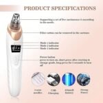 Appareil Nettoyant Facial Multifonctionnel, Extracteur de Points Noirs et Aspirateur de Pores, Soin de Peau Anti-Acné et Impuretés, Rechargeable avec Plusieurs Embouts pour un Teint Éclatant