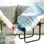 Support Distributeur d'Eau Manuel pour Bouteille 19 Litres, Porte-Fontaine Robuste avec Robinet Anti-Goutte, Idéal Cuisine et Bureau, Stable et Facile à Utiliser
