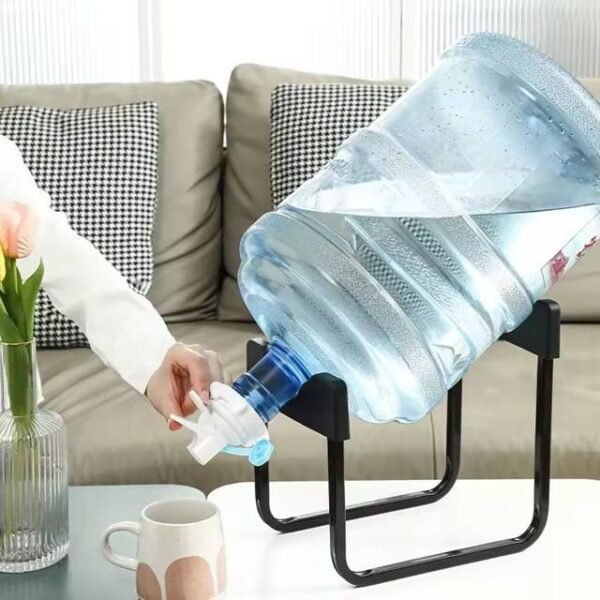 Support Distributeur d'Eau Manuel pour Bouteille 19 Litres, Porte-Fontaine Robuste avec Robinet Anti-Goutte, Idéal Cuisine et Bureau, Stable et Facile à Utiliser