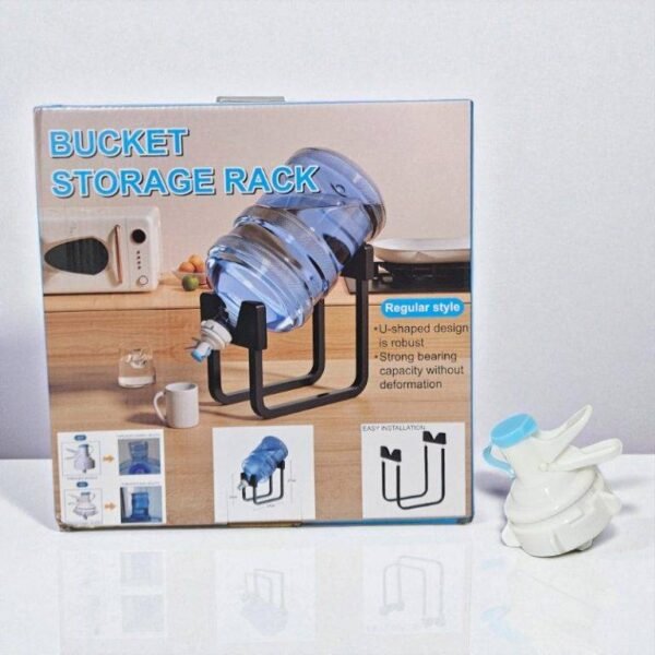 Support Distributeur d'Eau Manuel pour Bouteille 19 Litres, Porte-Fontaine Robuste avec Robinet Anti-Goutte, Idéal Cuisine et Bureau, Stable et Facile à Utiliser