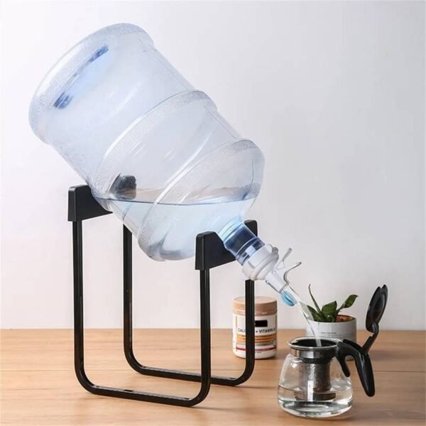 Support Distributeur d'Eau Manuel pour Bouteille 19 Litres, Porte-Fontaine Robuste avec Robinet Anti-Goutte, Idéal Cuisine et Bureau, Stable et Facile à Utiliser