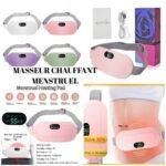 Masseur Chauffant Menstruel et Vibratoire, Ceinture Anti-Douleur pour Règles, Coussin Chauffant Abdominal Portable USB-C, Soulagement Rapide et Confort Optimal