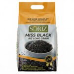 Riz Noir Complet SORIZ Miss Black 1kg, Riz Long Grain Écologique
