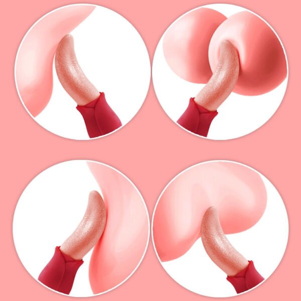 Vibrateur Clitoridien en Forme de Langue, Simulateur de Plaisir Féminin Intense, Jouet Intime Rechargeable et Silencieux pour Orgasmes Multiples, Masseur Personnel Étanche avec Modes de Vibration Variés en Silicone Médical