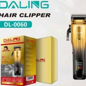 Tondeuse Cheveux Professionnelle Daling DL-0060, Rasoir Électrique Sans Fil pour Coupe Précise, Barbe et Coiffure, Lames en Acier Inoxydable, Autonomie Longue Durée avec Affichage LED Intelligent (Or et Noir)