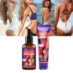 Kit Huile et Crème Aichun Beauty Garlic Hip, Soin Naturel pour Agrandissement et Raffermissement des Hanches et Fessiers, Lifting Efficace et Galbe Naturel en 30 Jours