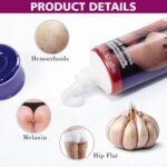 Crème Raffermissante et Volumisante Fessiers au Ail Aichun Beauty, Soin Naturel Liftant pour Hanches et Fesses, Améliore l'Élasticité et la Fermeté de la Peau, Effet Repulpant Rapide et Efficace