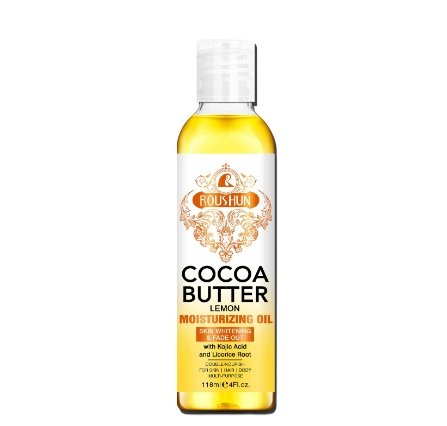 Ha6ff9ac68b714cfcbb94fee3cac25aacd Huile Hydratante Éclaircissante ROUSHUN au Beurre de Cacao et Citron, Anti-Taches et Unifiante, Soin Multi-Usages pour Peau, Cheveux et Corps, Formule Riche en Acide Kojique et Racine de Réglisse, Nourrissante et Réparatrice, 118ml