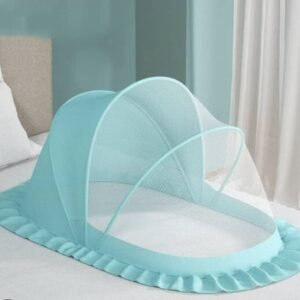 Moustiquaire Bébé Pliable Portable, Lit de Voyage Anti-Moustique et Anti-Insectes pour Nouveau-né, Berceau Couffin Respirant et Léger pour Sommeil Sécurisé (Bleu Ciel)