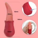 Vibrateur Clitoridien en Forme de Langue, Simulateur de Plaisir Féminin Intense, Jouet Intime Rechargeable et Silencieux pour Orgasmes Multiples, Masseur Personnel Étanche avec Modes de Vibration Variés en Silicone Médical