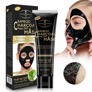 Masque Peel-Off Charbon de Bambou Aichun Beauty 120ml, Nettoyant Profond Anti-Points Noirs, Éclaircissant et Rajeunissant pour une Peau Nette et Hydratée