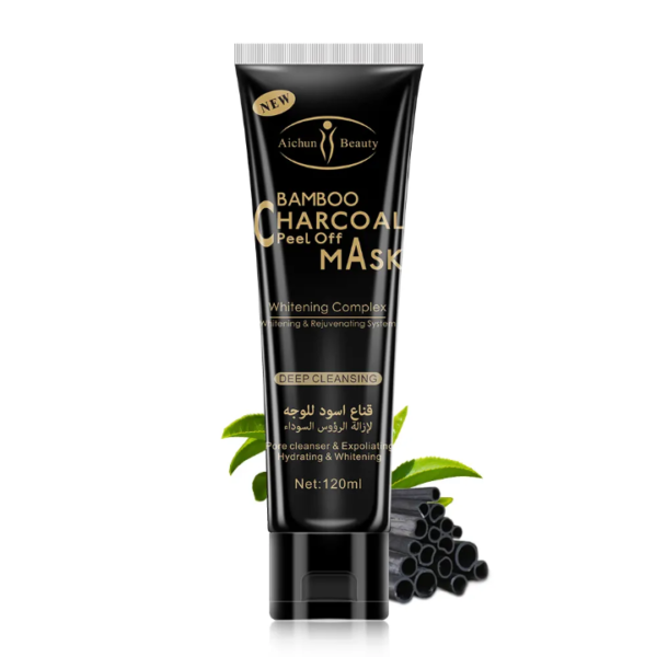 Masque Peel-Off Charbon de Bambou Aichun Beauty 120ml, Nettoyant Profond Anti-Points Noirs, Éclaircissant et Rajeunissant pour une Peau Nette et Hydratée