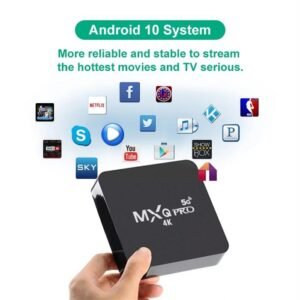 Boîtier TV Android MXQ PRO 5G 4K, Lecteur Multimédia Smart TV avec Système Android 10 pour Streaming Ultra HD