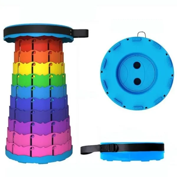 peche tabouret de camping telescopique en plastiqu